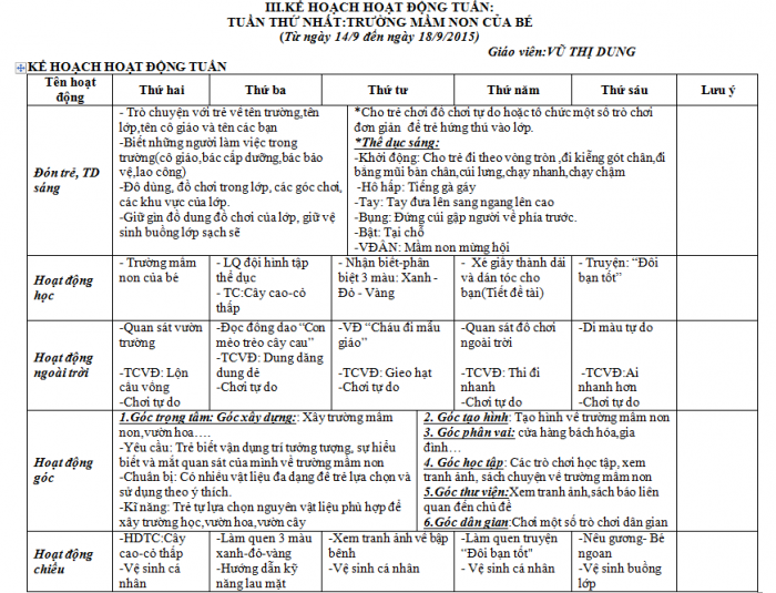 Chương trình tuần