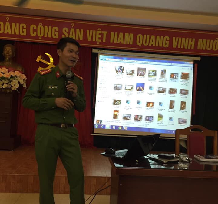 Tập huấn công tác phòng cháy, chữa cháy năm 2018.