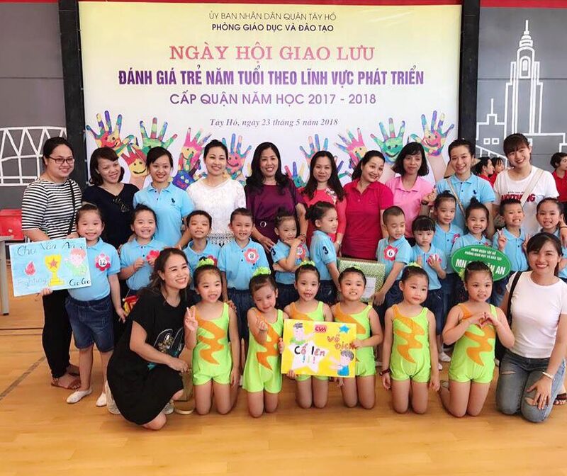 Ngày hội “Giao lưu đánh giá trẻ 5 tuổi theo chỉ số phát triển” quận Tây Hồ- Lần thứ 2- năm học 2017- 2018.