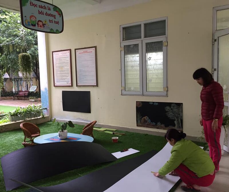 Không gian sáng tạo của các bé Trường mầm non Tứ liên