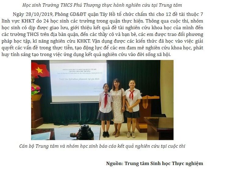 Hỗ trợ thúc đẩy nghiên cứu khoa học trong trường phổ thông