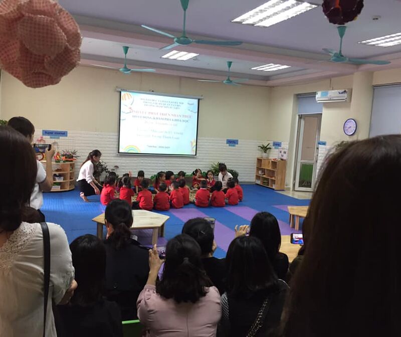 Kiến tập tiết thi giáo viên giỏi cấp Thành phố tại trường MN Tứ Liên