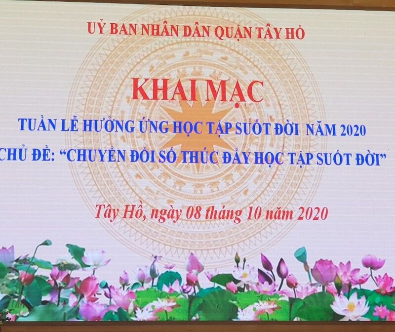 KHAI MẠC TUẦN LỄ HỌC TẬP SUỐT ĐỜI NĂM 2020 QUẬN TÂY HỒ