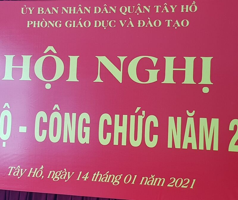Hội nghị cán bộ - công chức năm 2021 phòng GD&amp;ĐT Tây Hồ