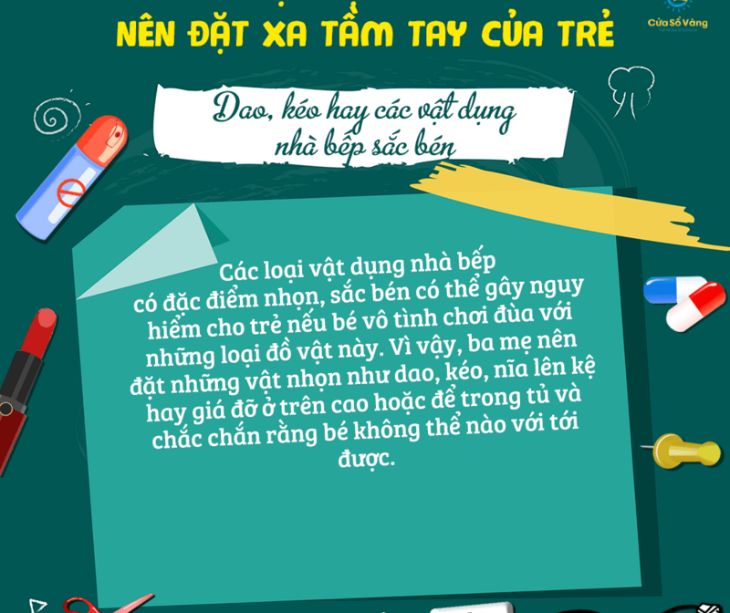 NHỮNG VẬT DỤNG TRONG NHÀ NÊN ĐẶT XA TẦM TAY CỦA TRẺ