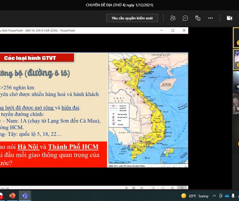 Chuyên đề môn Địa lý cấp Quận