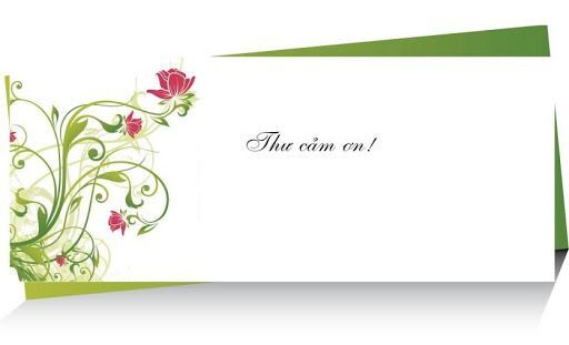 THƯ CẢM ƠN!