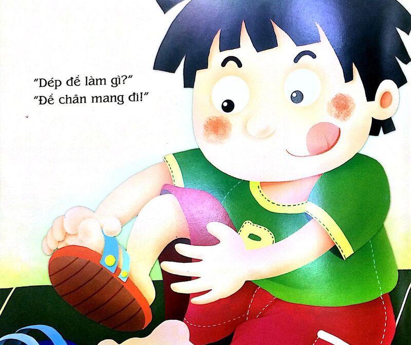 Dạy trẻ cách đi dép