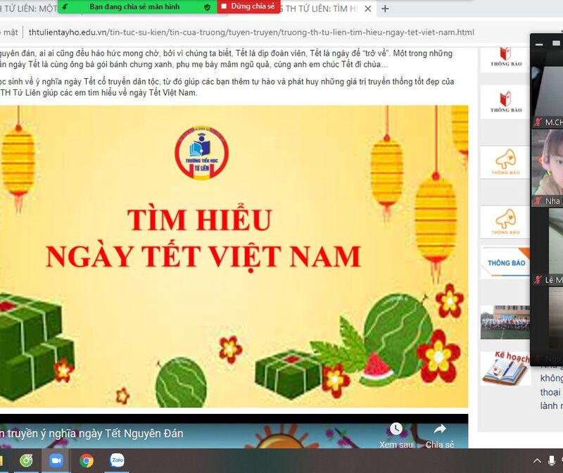 TRƯỜNG TH TỨ LIÊN: Mừng Đảng Mừng Xuân - Tìm hiểu Ngày Tết Việt Nam
