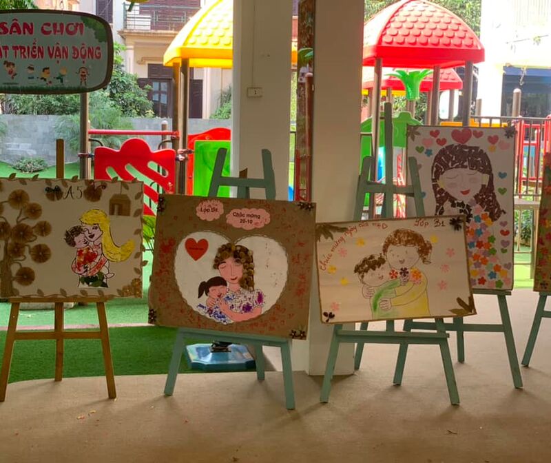 TRƯỜNG MẦM NON TỨ LIÊN TỔ CHỨC TRIỂN LÃM TRANH VỚI CHỦ ĐỀ: THAY LỜI YÊU THƯƠNG! ❤❤❤ 🖼 🖼 🖼
