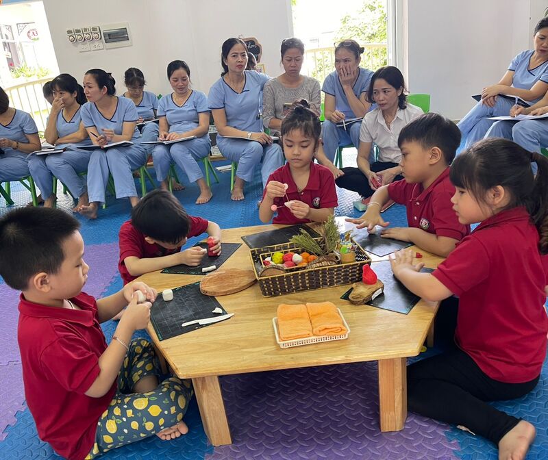 TRƯỜNG MN TỨ LIÊN TỔ CHỨC CHO GIÁO VIÊN KIẾN TẬP CÁC TIẾT ĐẠT GIẢI CAO TRONG HỘI THI GIÁO VIÊN, NHÂN VIÊN GIỎI CẤP TRƯỜNG