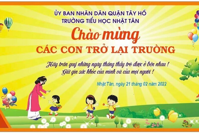 Trường TH Nhật Tân tổ chức diễn tập công tác đón học sinh trở lại trường học