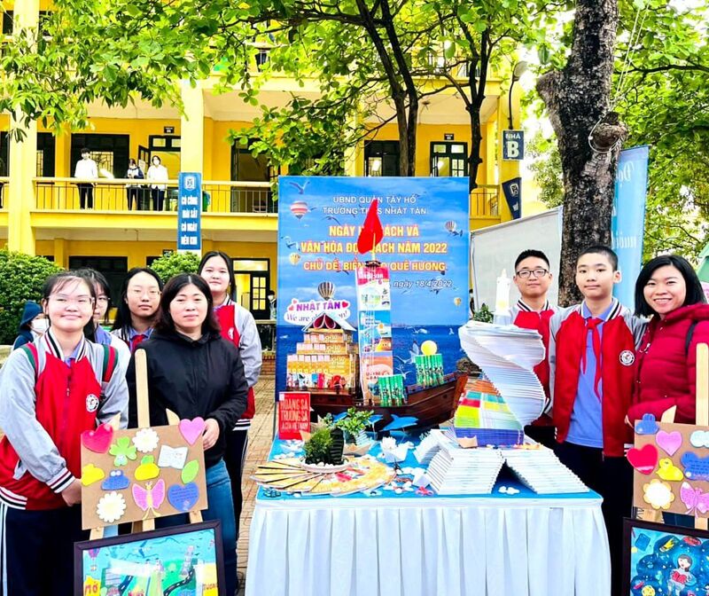Trường THCS Nhật Tân tham gia Ngày hội sách và văn hoá đọc năm 2022