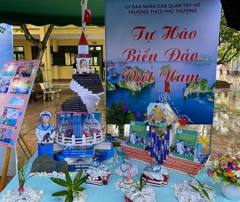 Trường THCS Phú Thượng tham gia hưởng ứng Ngày hội sách và văn hoá đọc Việt Nam năm 2022