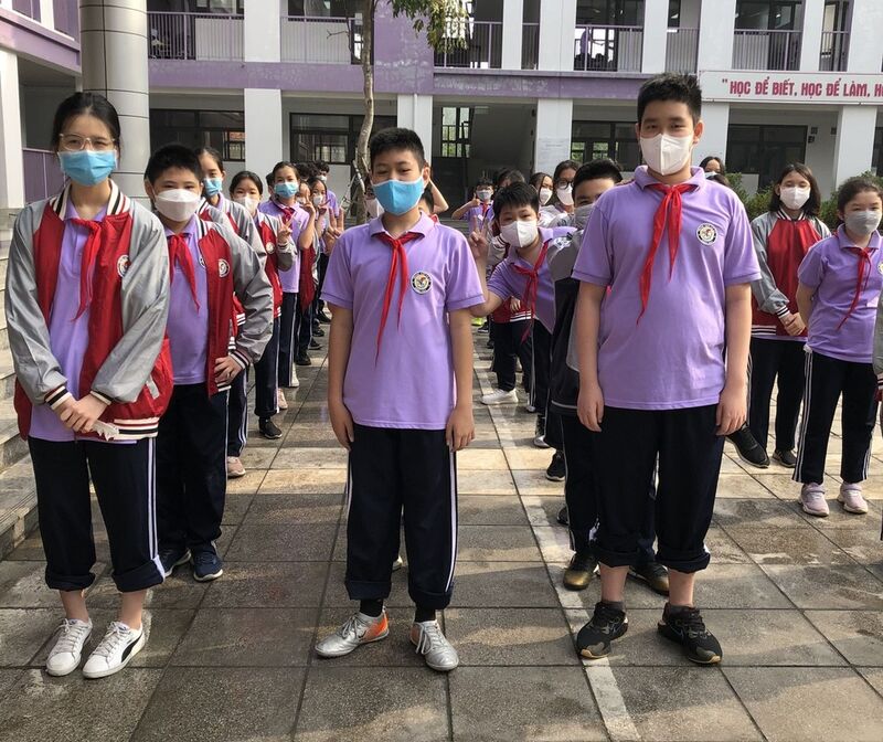 Trường THCS Nhật Tân Hưởng ứng ngày chạy Olympic