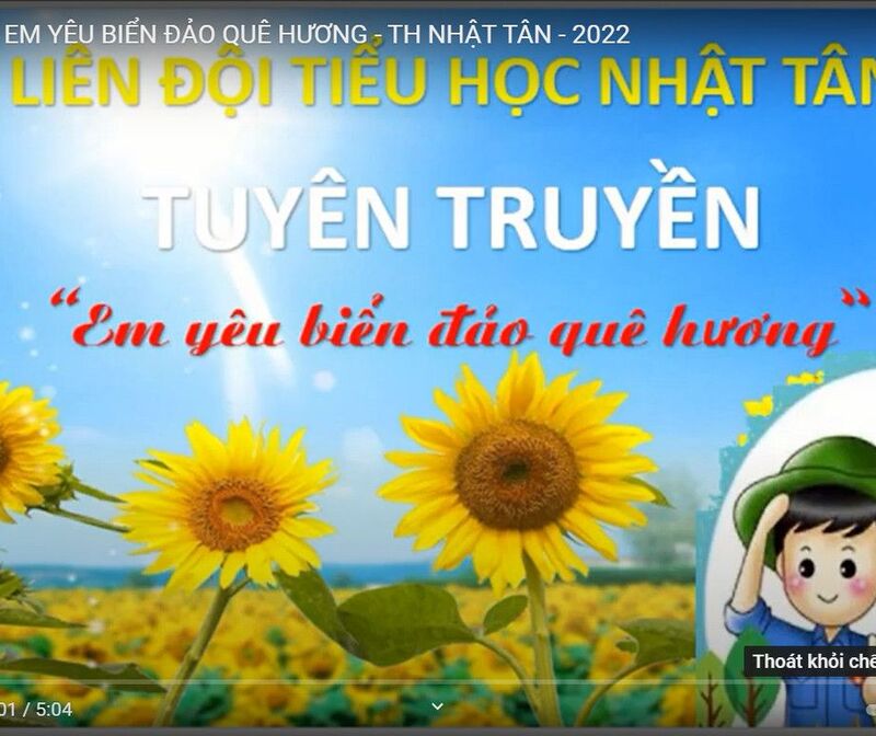 Liên đội Tiểu học Nhật Tân tuyên truyền "Em yêu biển đảo Quê hương"