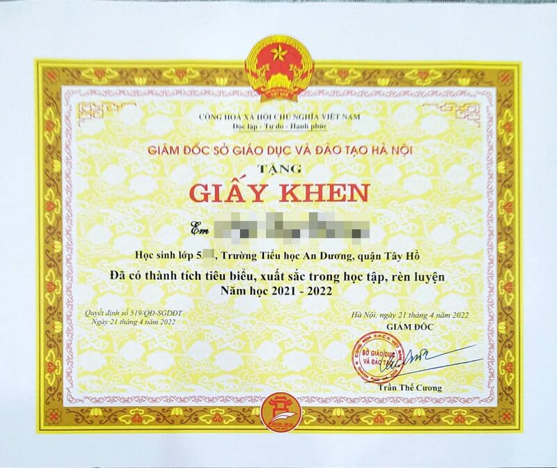 Lễ tuyên dương học sinh giỏi tiêu biểu Thủ đô năm học 2021-2022