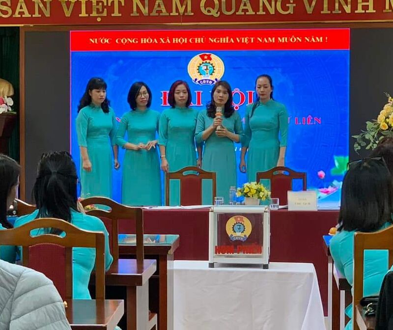 CÔNG ĐOÀN TRƯỜNG MÀM NON TỨ LIÊN TỔ CHỨC ĐẠI HỘI NHIỆM KỲ 2023-2028.