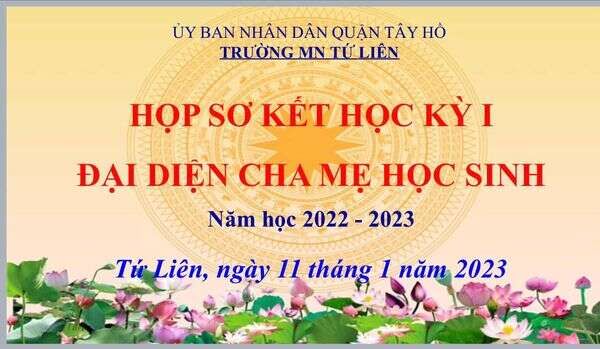 TRƯỜNG MẦM NON TỨ LIÊN TỔ CHỨC HỘI NGHỊ CHA MẸ HỌC SINH VÀ NHÀ TRƯỜNG.
