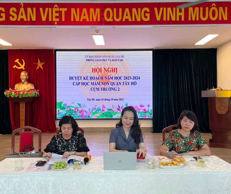 TRƯỜNG MẦM NON TỨ LIÊN THAM DỰ HỘI NGHỊ DUYỆT KẾ HOẠCH NĂM HỌC 2023-2024