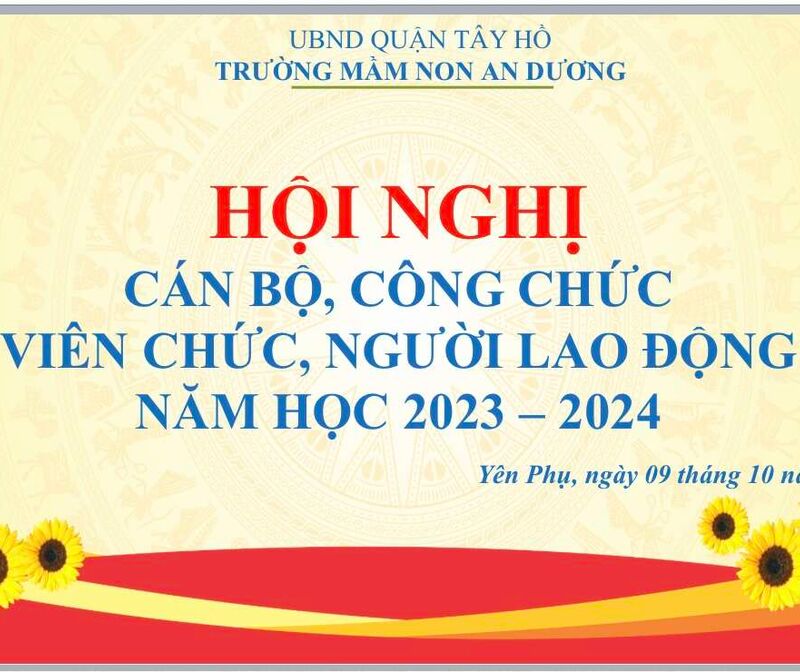Hội nghị cán bộ công chức, viên , người lao động năm học 2023-2024