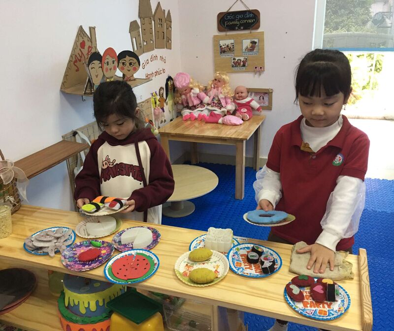 Các bé khối mẫu giáo lớn hứng thú lao động, yêu lao động và có kĩ năng trong lao động.