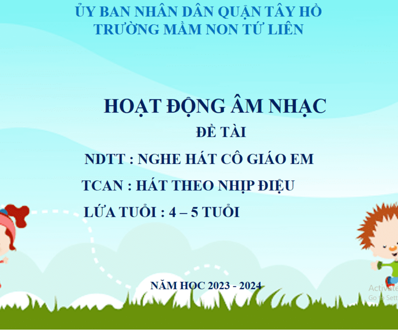 Nghe hát Cô giáo em - TCAN Hát theo nhịp điệu