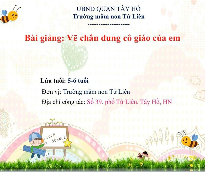 Hoạt động tạo hình : Vẽ chân dung cô giáo của em