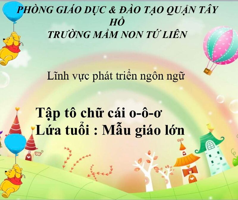 Hoạt động : Tập tô chữ O-Ô-Ơ