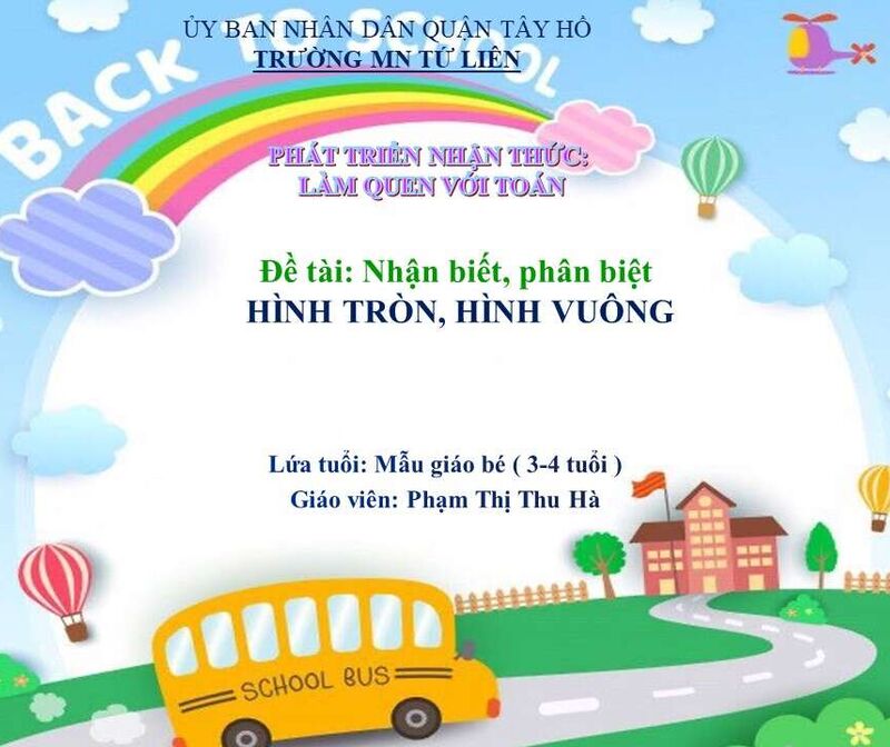 Hoạt Động: Làm quen với toán: Nhận biết hình tròn hình vuông