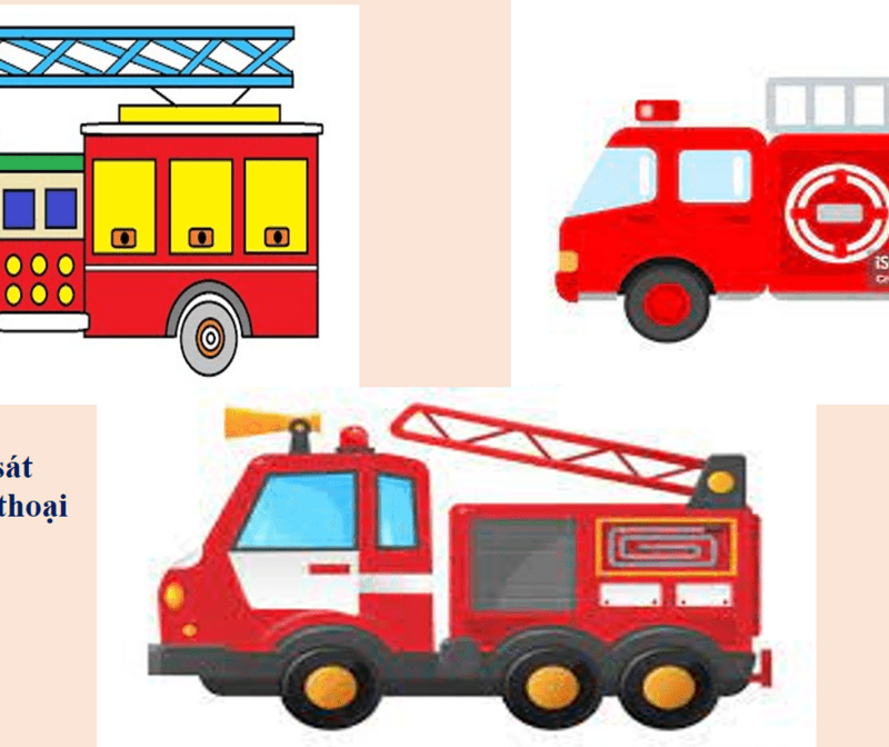 Dạy trẻ vẽ xe cứu hỏa