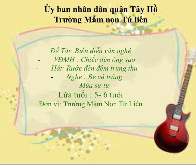 Hoạt động âm nhac : Biểu diễn văn nghệ vui trung thu