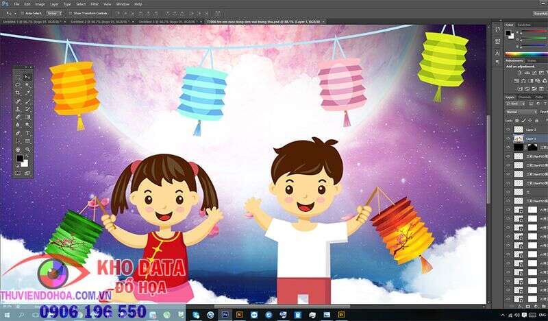 Hoạt động tạo hình: Dạy trẻ làm đèn lồng