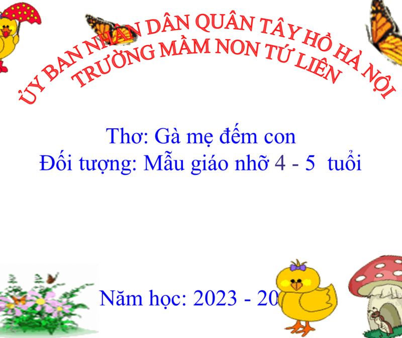 Thơ: Gà mẹ đếm con