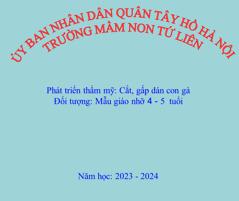 Tạo hình: Cách gấp dán con gà