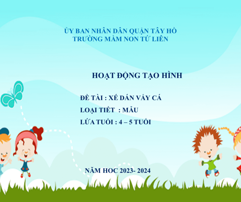 Tạo hình: Xé dán vẩy cá