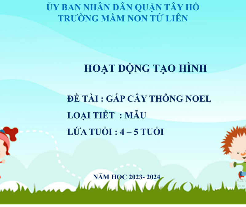 Tạo hình: Gấp cây thông Noel