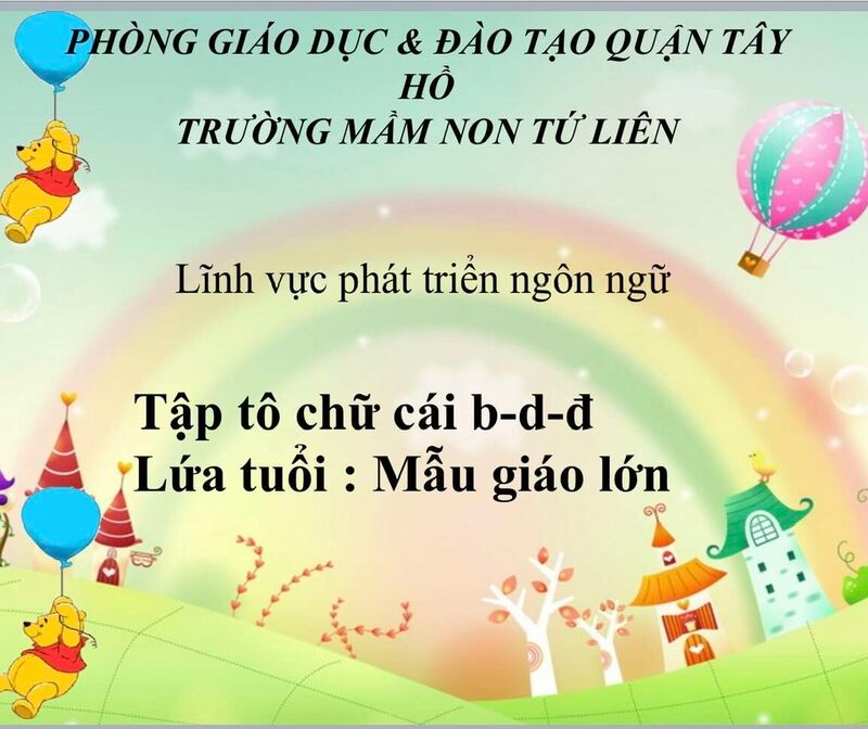 Hoạt động LQCV : Tập tô chữ cái b-d-đ