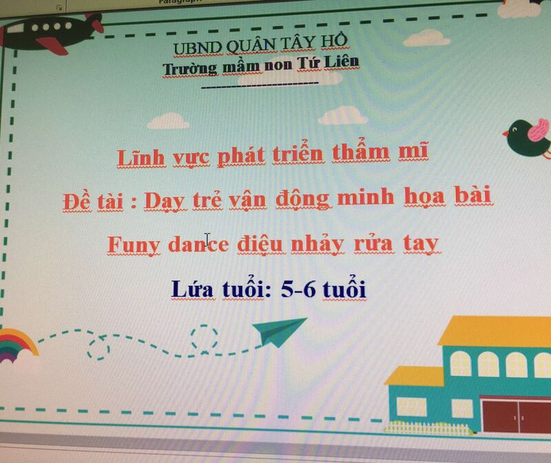 Hoạt động âm nhạc: Dạy trẻ vận động minh họa bài  Funy dance Điệu nhảy rửa tay