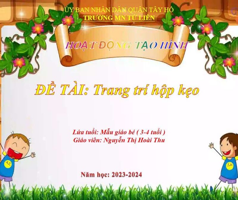 Tạo hình: Trang trí hộp kẹo.