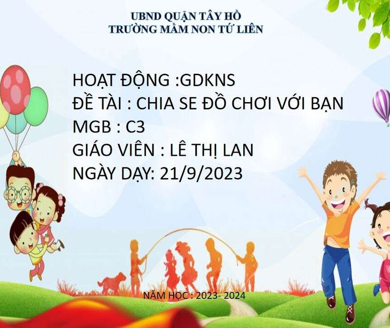 GDKNS: Chia sẻ đồ chơi với bạn