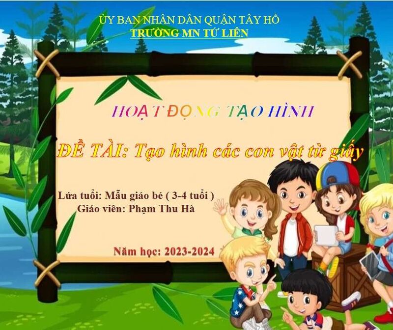 Hoạt Động: Tạo hình con vật từ giấy.