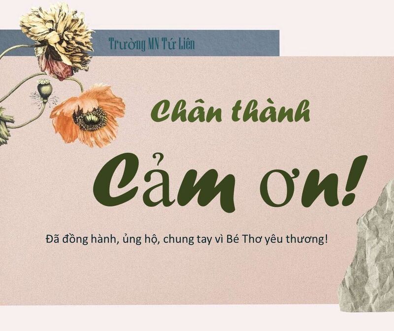 💌  THƯ CẢM ƠN.