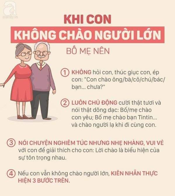 Khi trẻ không biết chủ động chào hỏi người lớn?