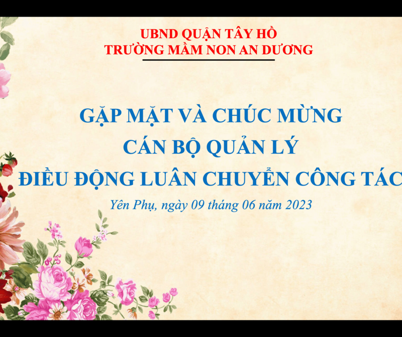 Luân chuyển cán bộ tại trường MN An  Dương