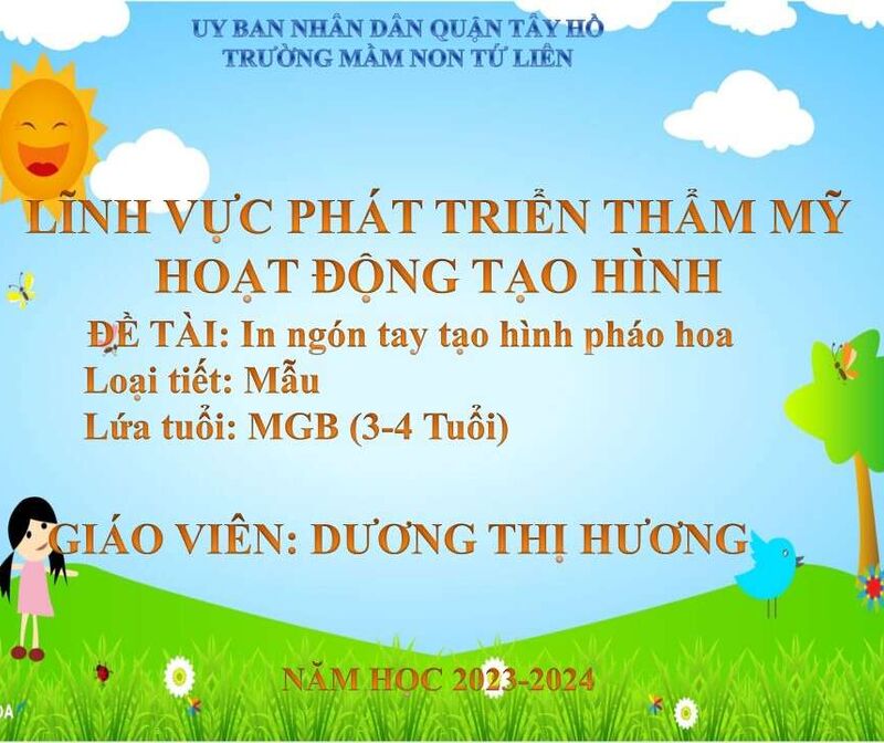 Tạo hình: In ngón tay tạo hình pháo hoa