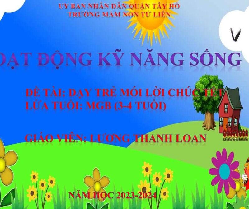 Hoạt động GDKNS: Dạy trẻ nói lời chúc tết