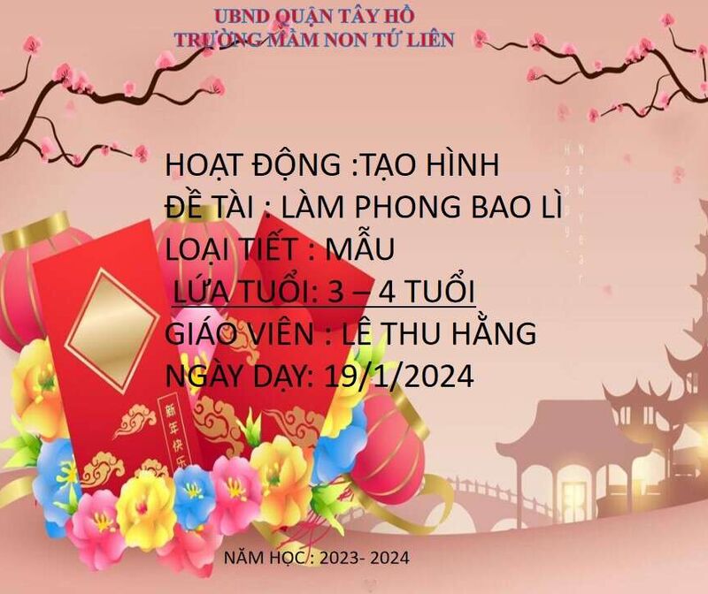 Hoạt động tạo hình: Làm phong bao lì xì