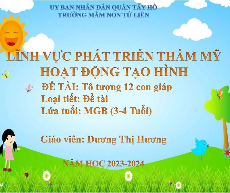Hoạt Động Tạo hình: Tô tượng 12 con giáp