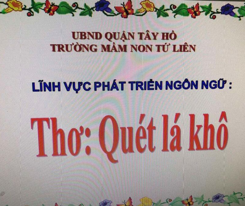 Hoạt động LQVH Thơ: Quét lá khô